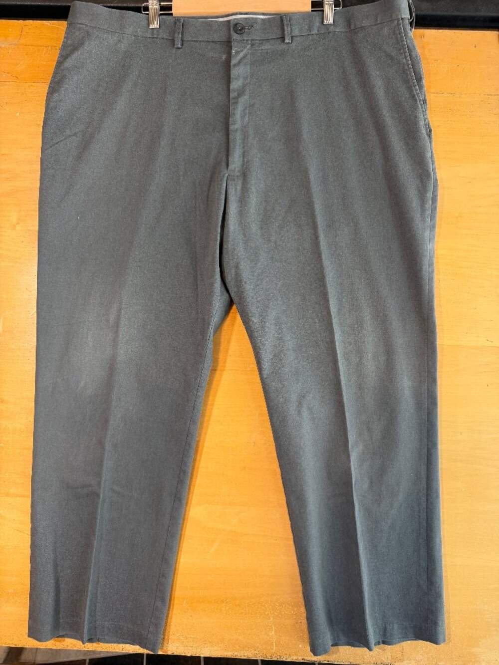 Haggar Iron Free Premium Khaki Pants in Gray 46X30